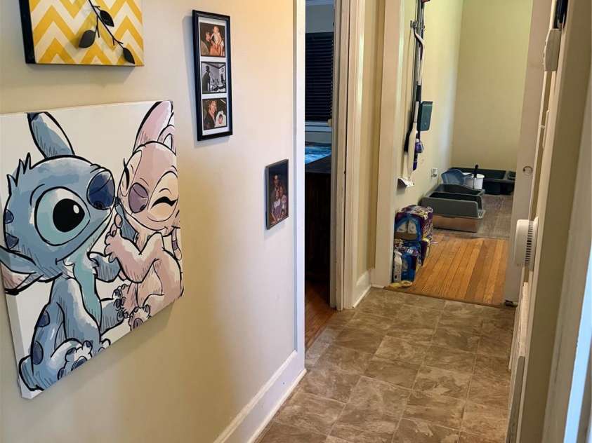 2175 Triplett Road, Mt Ulla, NC 28125.  MLS# CAR4415272, YatesRealty ID 44818. Hallway to two bedrooms and full bath
