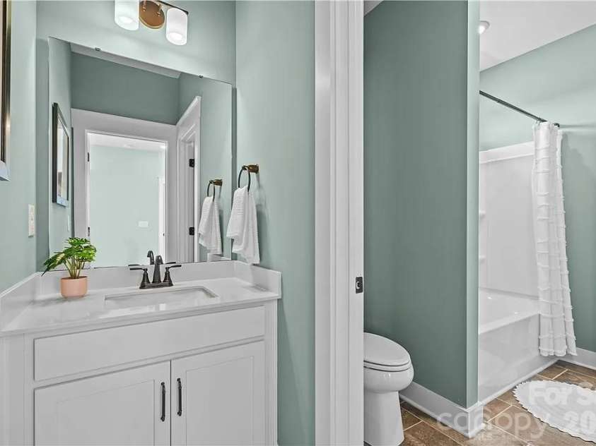 3031 Grandiose Drive, Indian Trail, NC 28079.  MLS# CAR4411902, YatesRealty ID 44844. Dedicated Vanity for Bedroom #3 for Shared Bath #2 - Model Home, For Reference Only.