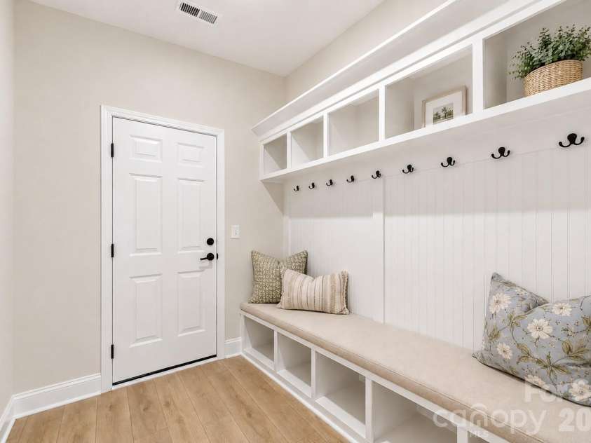 3031 Grandiose Drive, Indian Trail, NC 28079.  MLS# CAR4411902, YatesRealty ID 44844. Mudroom with Drop Zone - Model Home, For Reference Only.
