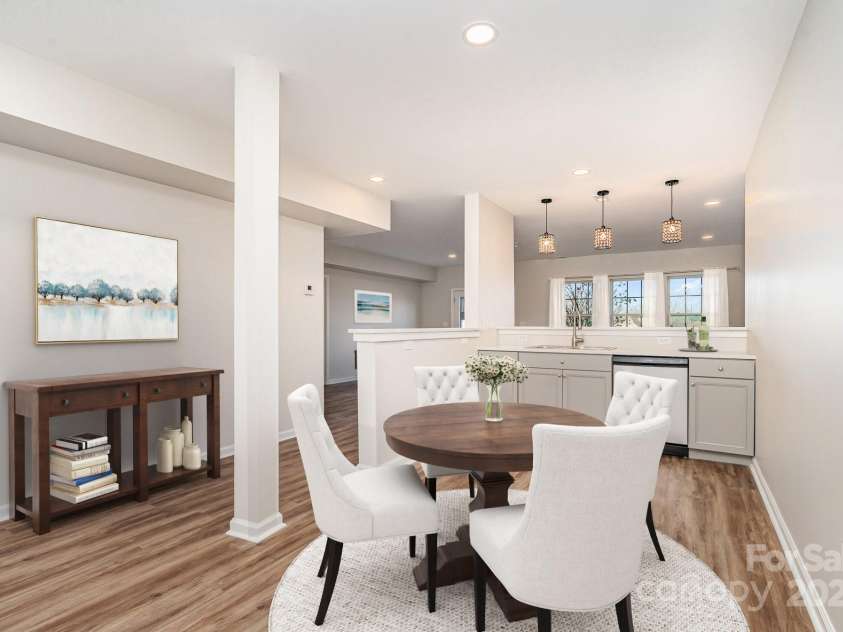 1878 Sapphire Meadow Drive, Fort Mill, SC 29715.  MLS# CAR4209802, YatesRealty ID 4485. Finished basement kitchenette/dining area