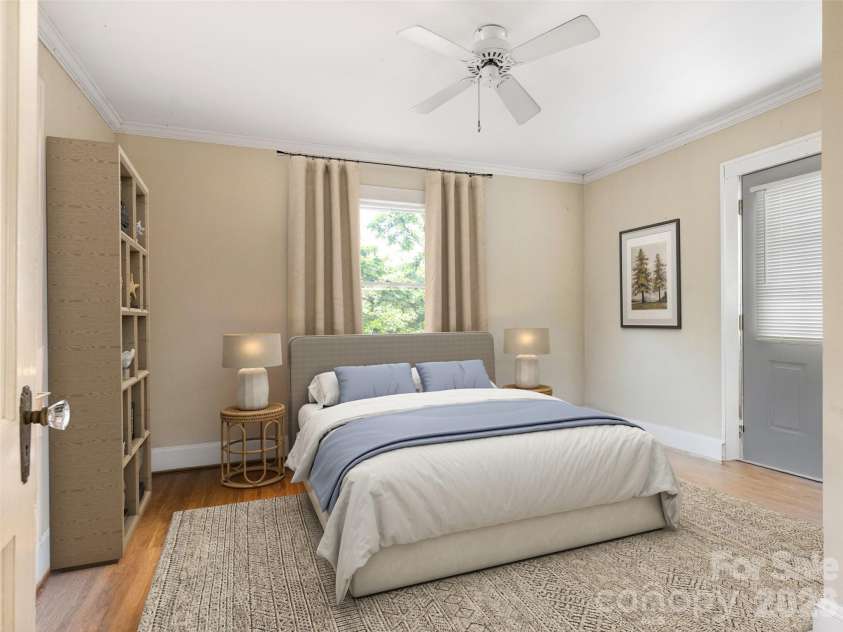646 Marsh Road, Charlotte, NC 28209.  MLS# CAR4410641, YatesRealty ID 44858. Bedroom - virtually staged to show layout