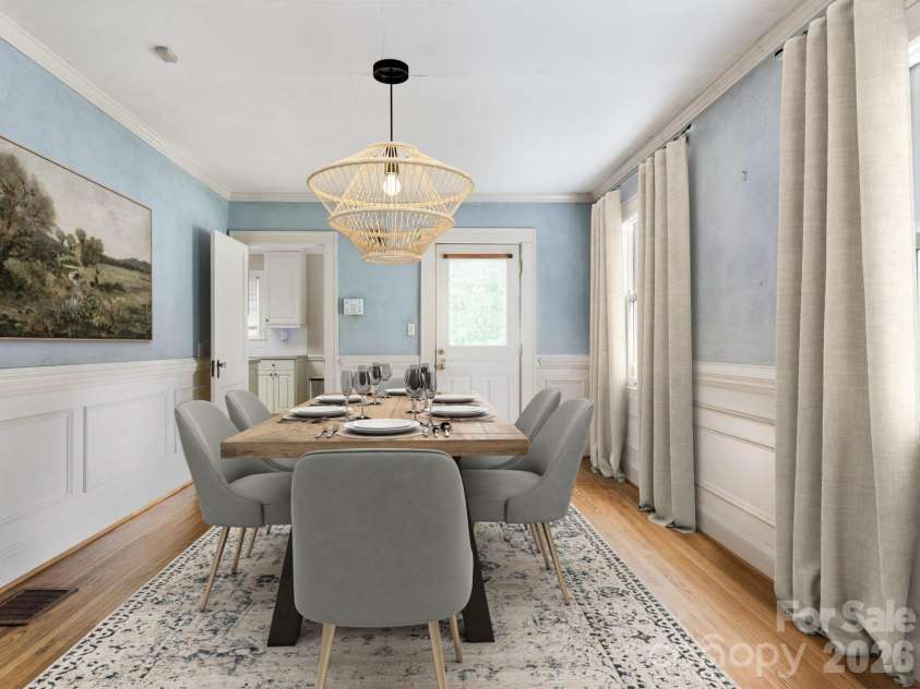 646 Marsh Road, Charlotte, NC 28209.  MLS# CAR4410641, YatesRealty ID 44858. Dining Room - virtually staged to show layout