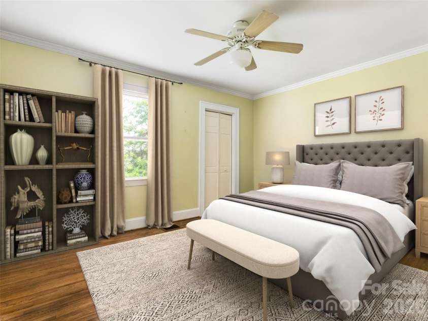 646 Marsh Road, Charlotte, NC 28209.  MLS# CAR4410641, YatesRealty ID 44858. Second Bedroom - virtually staged to show layout