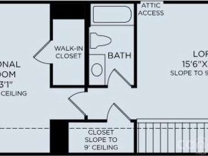 2250 Whitebark Drive, Indian Land, SC 29707.  MLS# CAR4415447, YatesRealty ID 44919. Second floor - Floorplan