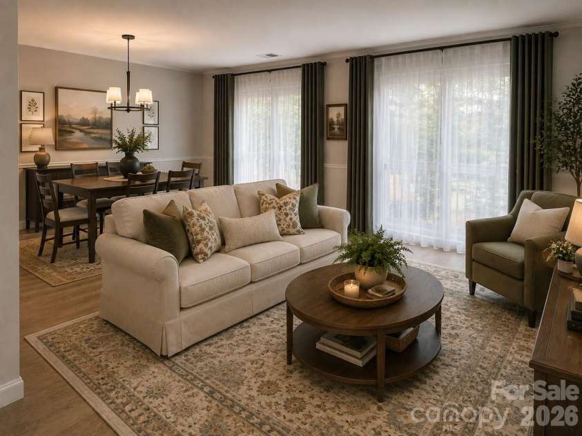 1645 Arlyn Circle, Charlotte, NC 28213.  MLS# CAR4404772, YatesRealty ID 44948. Staged living area