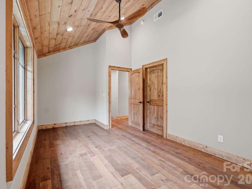 761 Foxfire Drive, Banner Elk, NC 28604.  MLS# CAR4415541, YatesRealty ID 45002. Guest Bedroom on second floor.
