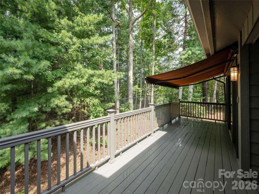 433 Crowfields Drive, Asheville, NC 28803.  MLS# CAR4414643, YatesRealty ID 45020. Roll Out Shade for Protection from the Elements
