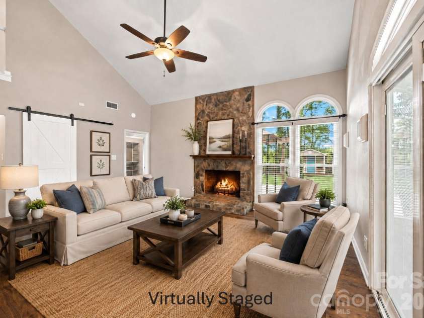 7134 Forest Hills Drive, Denver, NC 28037.  MLS# CAR4413877, YatesRealty ID 45040. Greatroom w. Vaulted Ceiling
