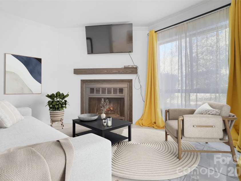 4816 Spring Lake Road, Charlotte, NC 28212.  MLS# CAR4408673, YatesRealty ID 45055. Living Room - Virtually Staged