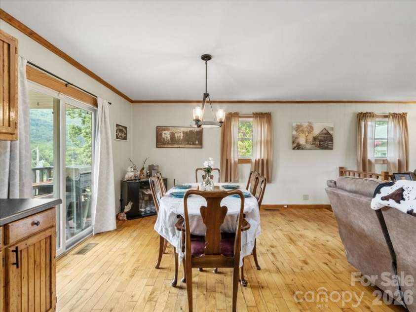 427 Big Brush Creek Road, Green Mountain, NC 28740.  MLS# CAR4415308, YatesRealty ID 45069. Dining