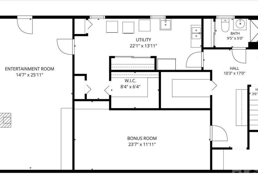 427 Big Brush Creek Road, Green Mountain, NC 28740.  MLS# CAR4415308, YatesRealty ID 45069. Floor plan-Basement