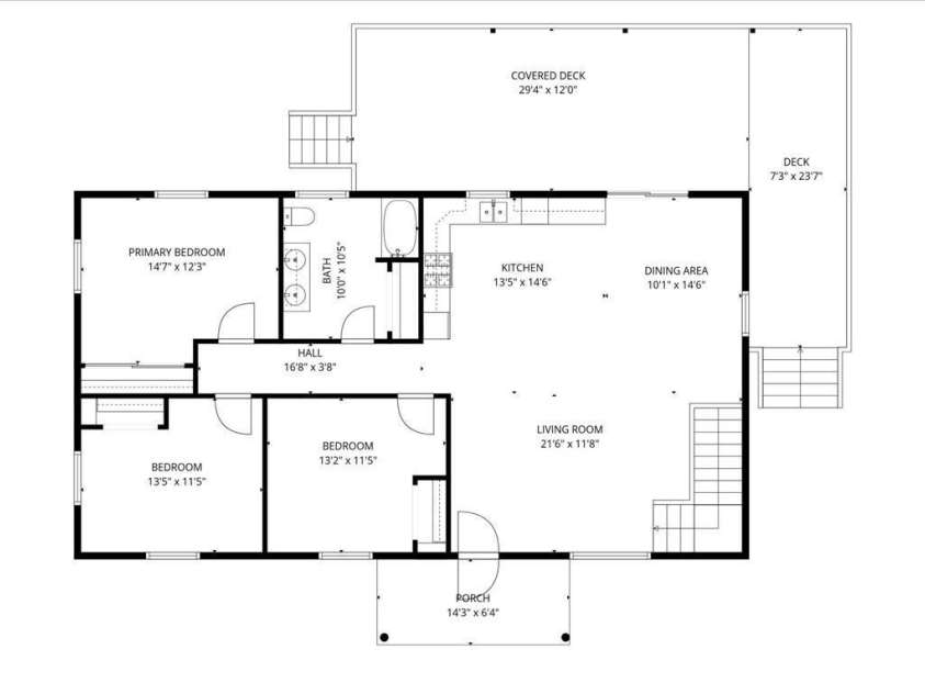 427 Big Brush Creek Road, Green Mountain, NC 28740.  MLS# CAR4415308, YatesRealty ID 45069. Floor plan Main Level