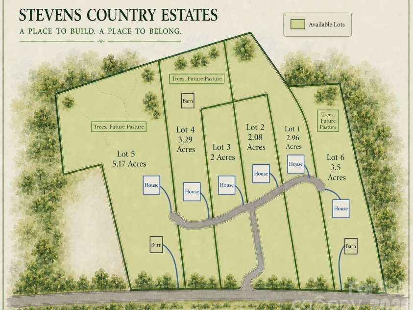 Lot 3 Country Estates Drive, Waxhaw, NC 28173.  MLS# CAR4277088, YatesRealty ID 4509. 6 lot subdivision