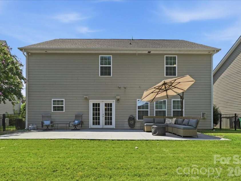 3829 Franklin Meadows Drive, Matthews, NC 28105.  MLS# CAR4412409, YatesRealty ID 45095. Back of Home