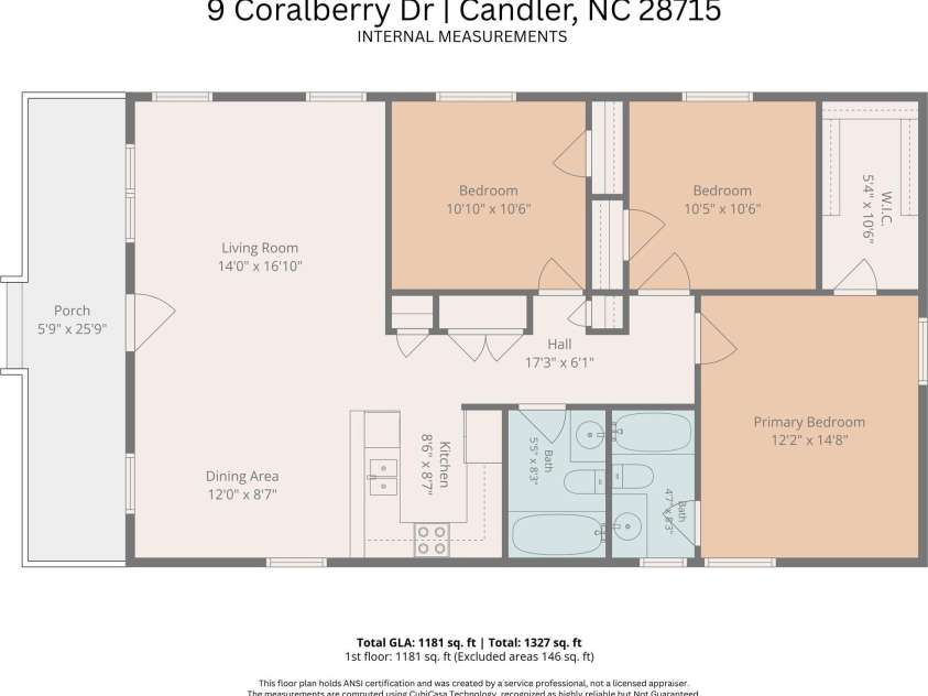 9 Coral Berry Drive, Candler, NC 28715.  MLS# CAR4410894, YatesRealty ID 45105. Floorplan