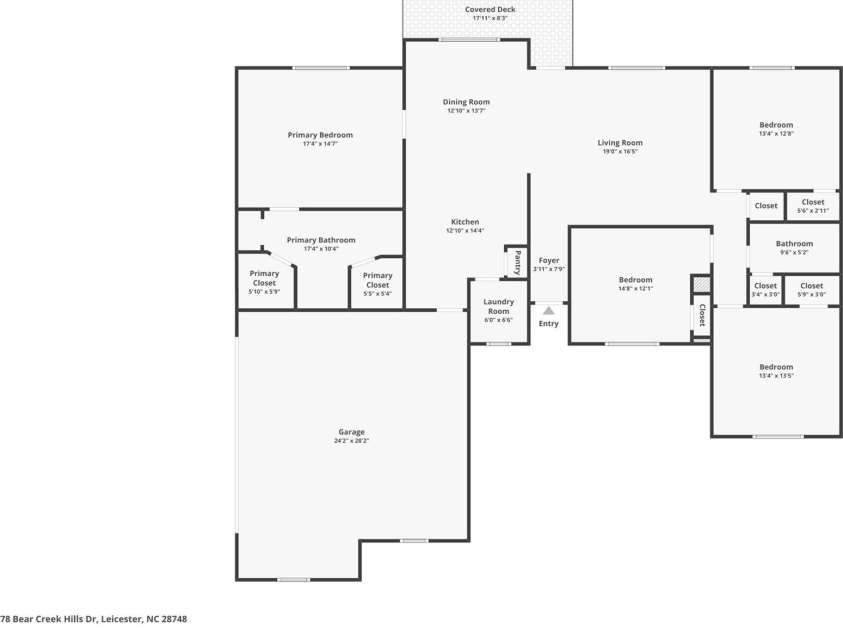 78 Bear Creek Hills Drive, Leicester, NC 28748.  MLS# CAR4409493, YatesRealty ID 45106. 