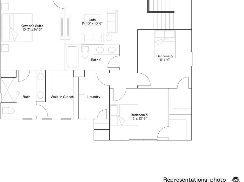 1844 Broom Maker Drive, Bessemer City, NC 28016.  MLS# CAR4415847, YatesRealty ID 45124. 2nd Floor
