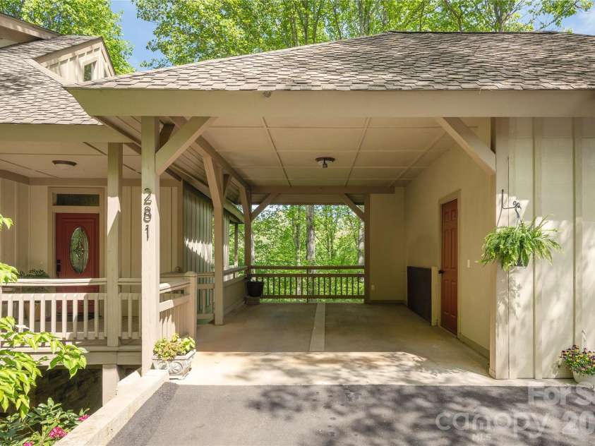 281 Bob White Loop, Waynesville, NC 28786.  MLS# CAR4414207, YatesRealty ID 45126. Carport