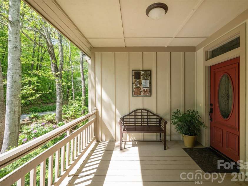 281 Bob White Loop, Waynesville, NC 28786.  MLS# CAR4414207, YatesRealty ID 45126. Front Porch