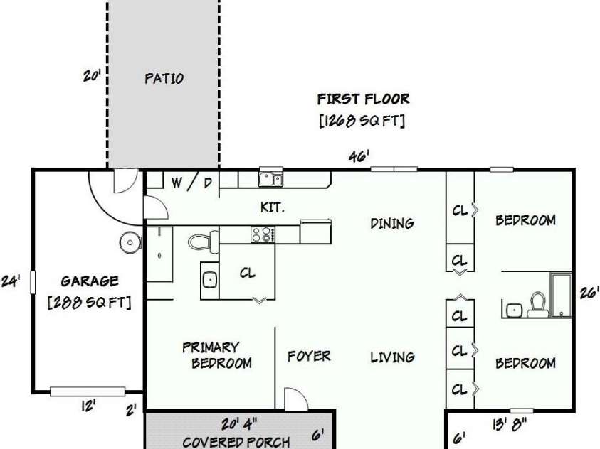 215 Towne Court, Conover, NC 28613.  MLS# CAR4354978, YatesRealty ID 4514. Floor Plan 
