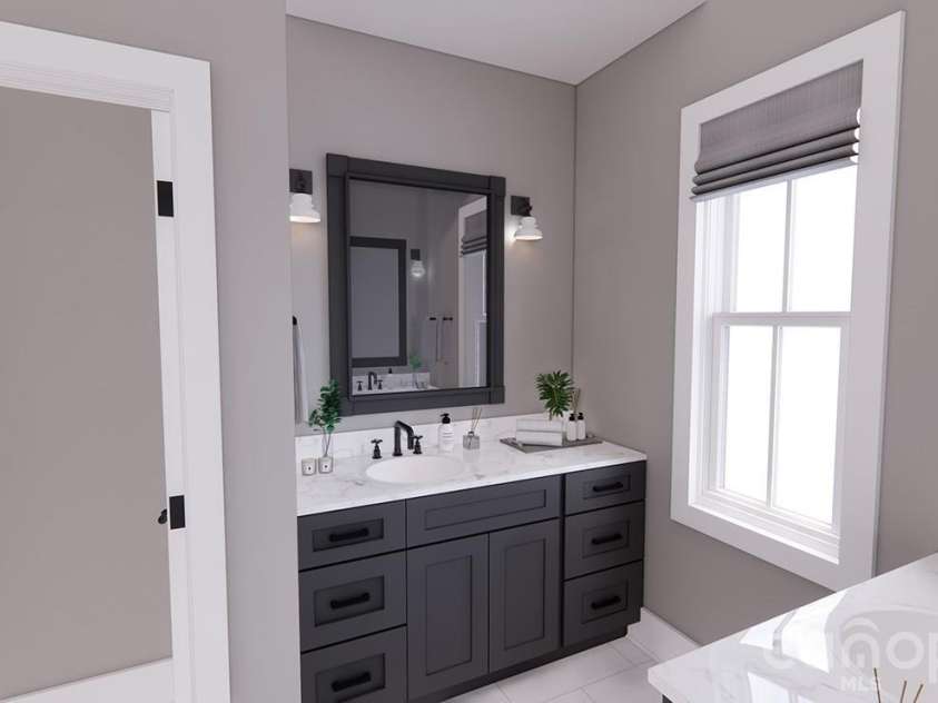 166 Williams Meadow Loop, Hendersonville, NC 28739.  MLS# CAR4406204, YatesRealty ID 45159. Full Bath-Rendering courtesy of Royal Oaks Design.