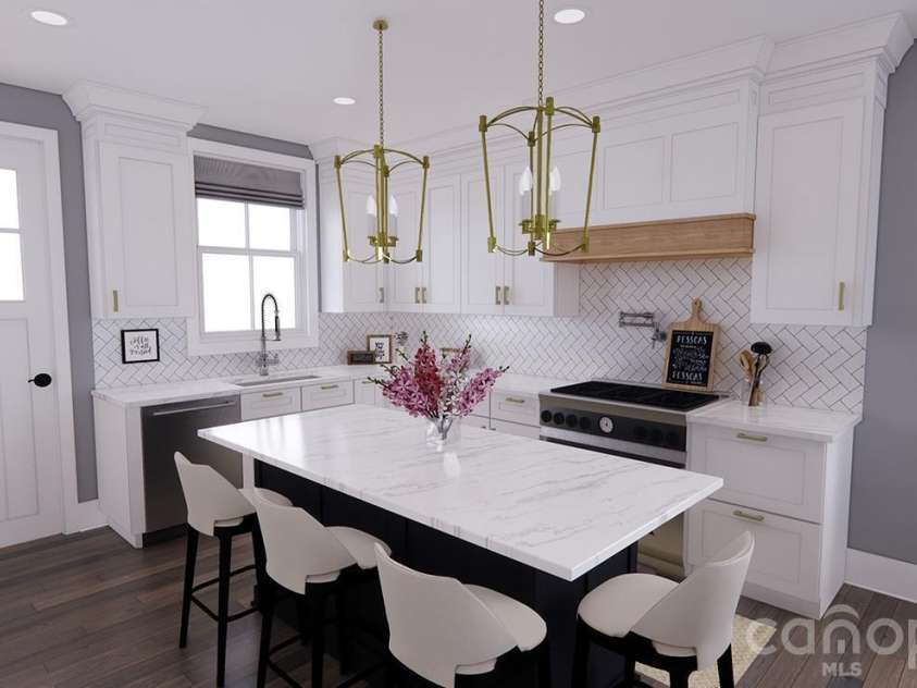 166 Williams Meadow Loop, Hendersonville, NC 28739.  MLS# CAR4406204, YatesRealty ID 45159. Kitchen | Large Island-Rendering courtesy of Royal Oaks Design.