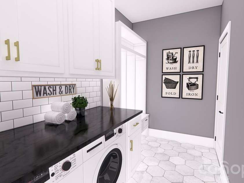 166 Williams Meadow Loop, Hendersonville, NC 28739.  MLS# CAR4406204, YatesRealty ID 45159. Laundry Room - Rendering courtesy of Royal Oaks Design.