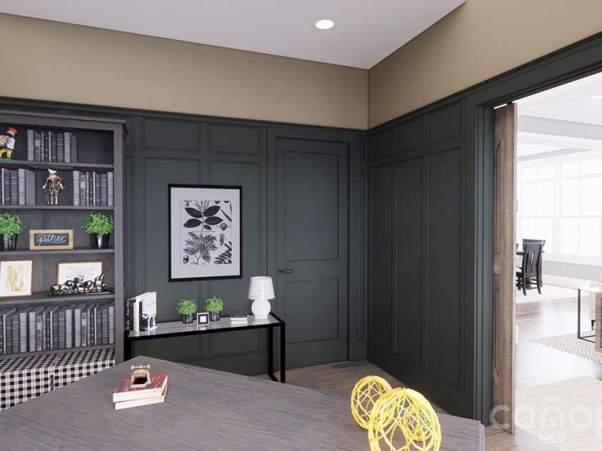 166 Williams Meadow Loop, Hendersonville, NC 28739.  MLS# CAR4406204, YatesRealty ID 45159. Main-Level Office-Rendering courtesy of Royal Oaks Design.