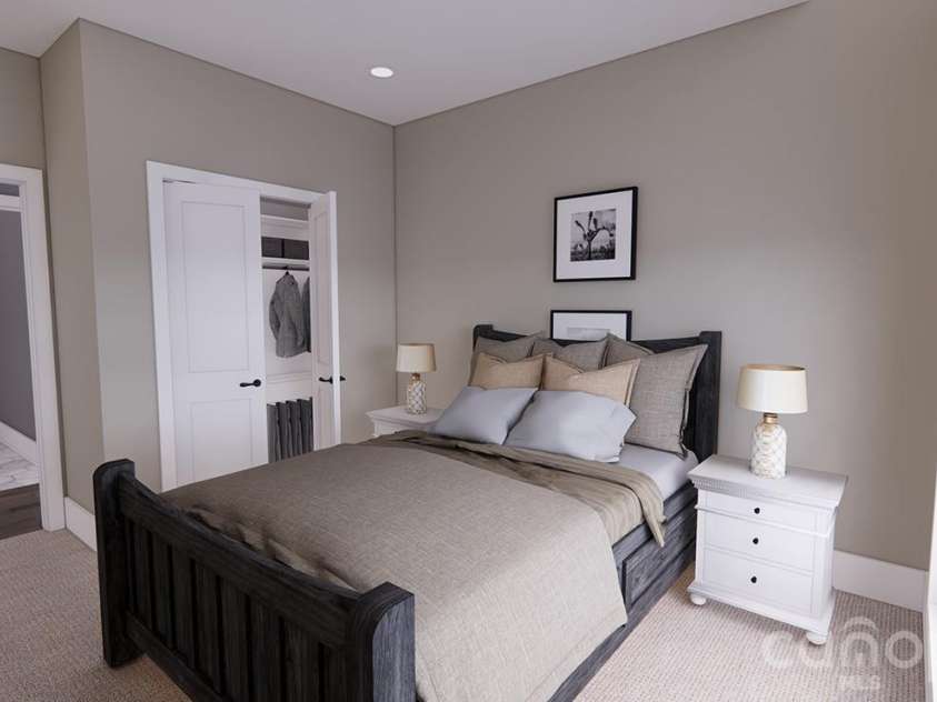 166 Williams Meadow Loop, Hendersonville, NC 28739.  MLS# CAR4406204, YatesRealty ID 45159. Secondary Bedroom-Rendering courtesy of Royal Oaks Design.