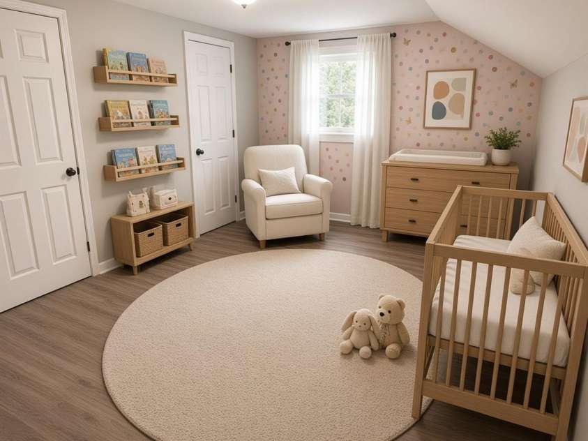 2709 Main Avenue, Newton, NC 28658.  MLS# CAR4415112, YatesRealty ID 45198. AI staged bedroom upstairs