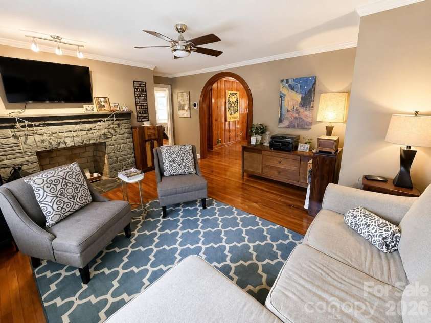 807 Yadkin Street, Albemarle, NC 28001.  MLS# CAR4415907, YatesRealty ID 45213. Living Room