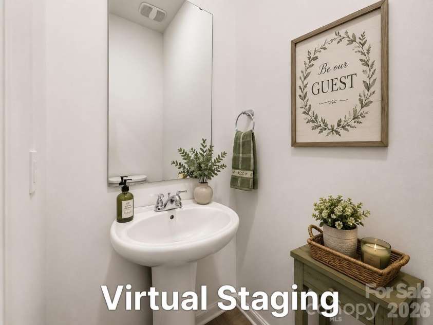 517 Front Street, Statesville, NC 28677.  MLS# CAR4415663, YatesRealty ID 45221. Half Bath (Virtual Staging)