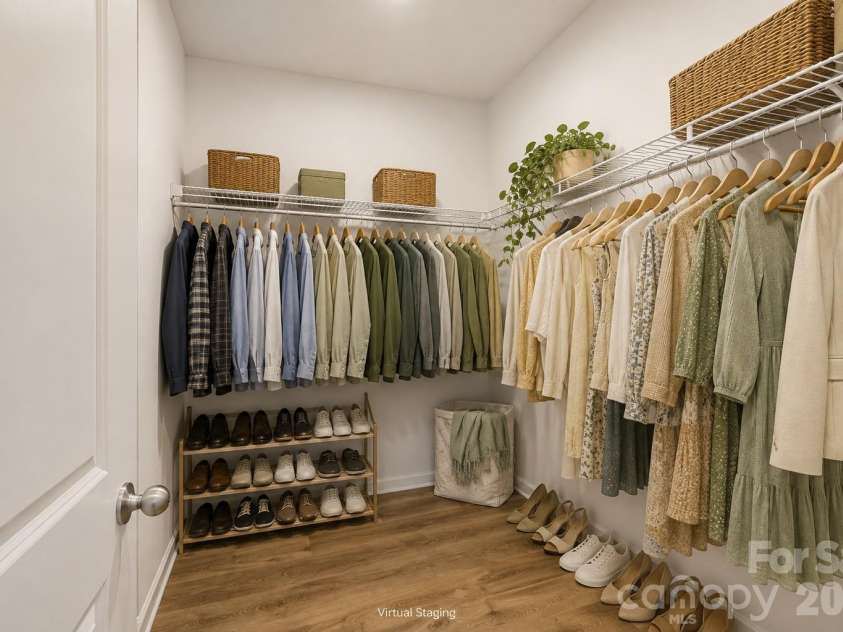 517 Front Street, Statesville, NC 28677.  MLS# CAR4415663, YatesRealty ID 45221. Primary Bedroom Closet (Virtual Staging)