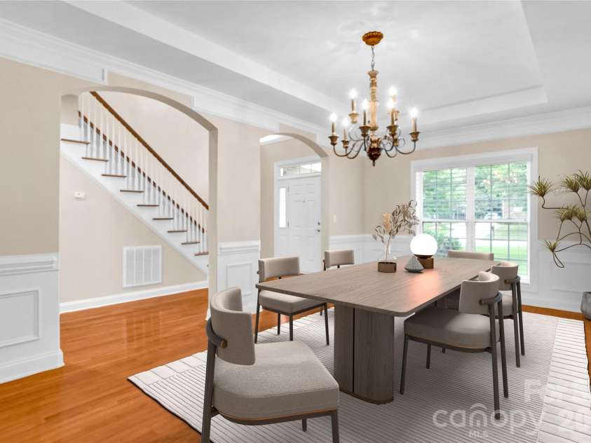 5003 Trinity Trace Lane, Monroe, NC 28110.  MLS# CAR4412558, YatesRealty ID 45223. Dining Room *Virtual Staging*