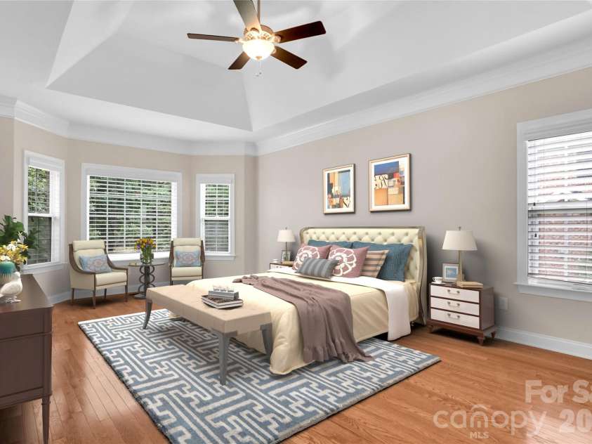 5003 Trinity Trace Lane, Monroe, NC 28110.  MLS# CAR4412558, YatesRealty ID 45223. Primary Bedroom *Virtual Staging*