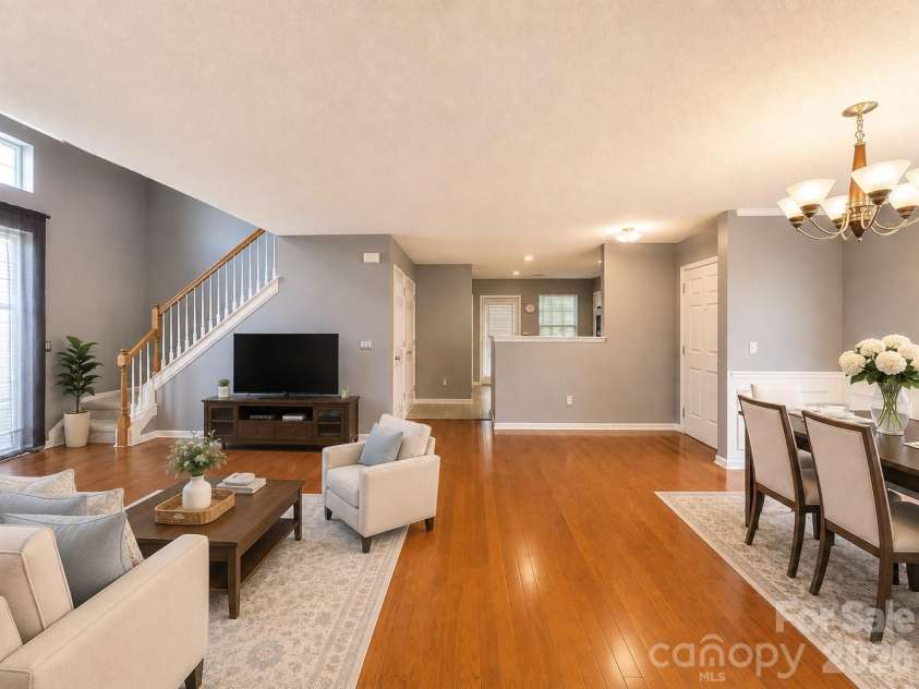 8946 Meadowmont View Drive, Charlotte, NC 28269.  MLS# CAR4415253, YatesRealty ID 45239. Virtual Staged living and dining