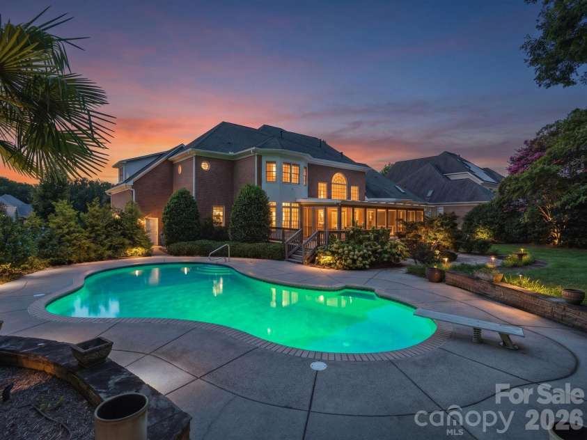 8801 Man Of War Drive, Waxhaw, NC 28173.  MLS# CAR4414942, YatesRealty ID 45247. Twilight virtually enhanced