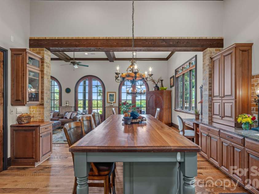 1807 Charden Road, Davidson, NC 28036.  MLS# CAR4410919, YatesRealty ID 45262. Handcrafted walnut island.