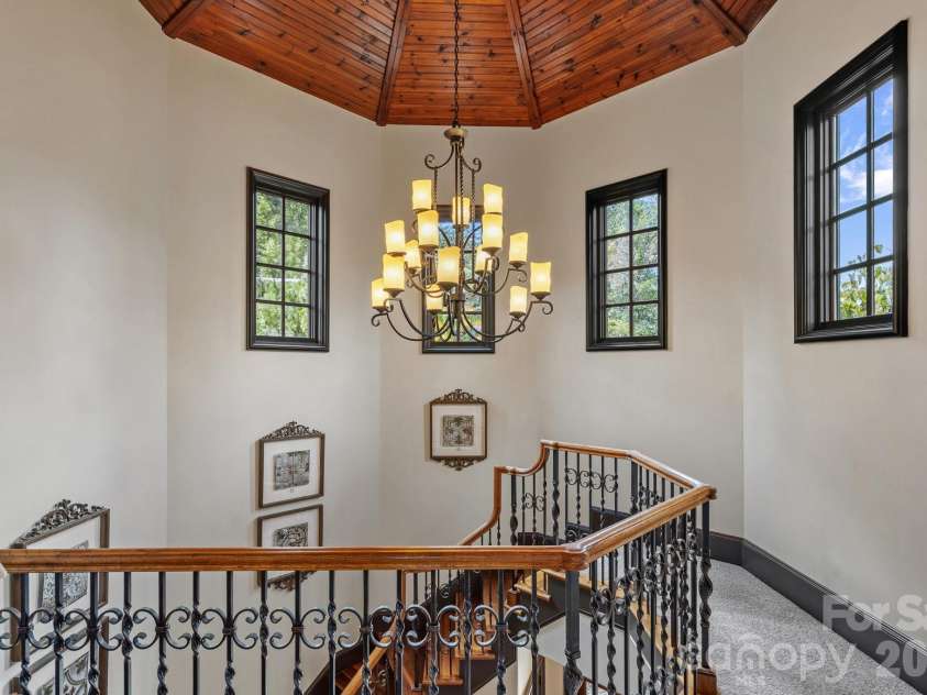1807 Charden Road, Davidson, NC 28036.  MLS# CAR4410919, YatesRealty ID 45262. Knotted pine bead ceiling.