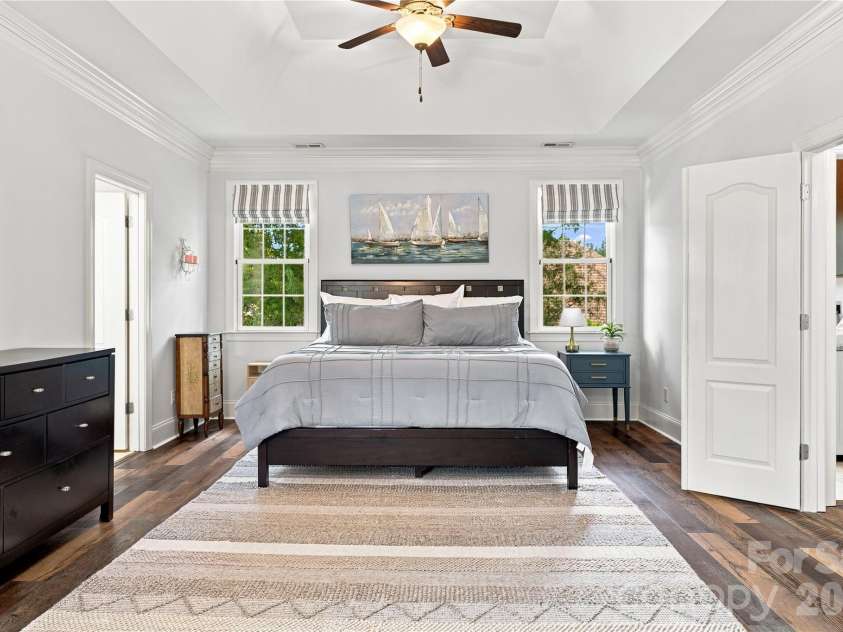 7768 Burning Ridge Drive, Stanley, NC 28164.  MLS# CAR4411753, YatesRealty ID 45272. Beautifully appointment Primary Bedroom