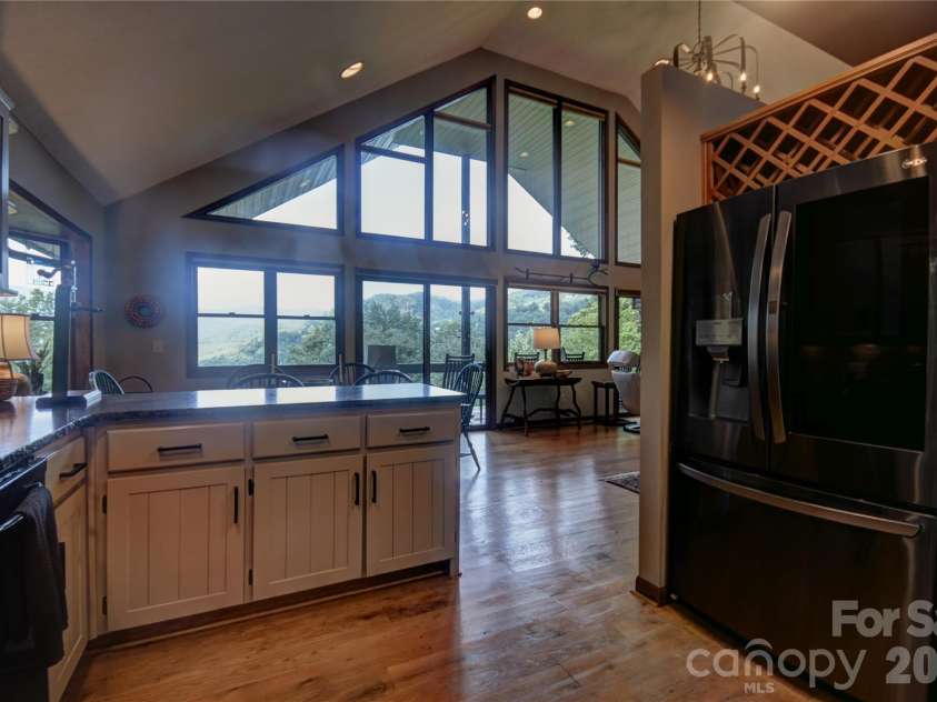 509 Deer Creek Trail, Maggie Valley, NC 28751.  MLS# CAR4408706, YatesRealty ID 45359. View from the kitchen