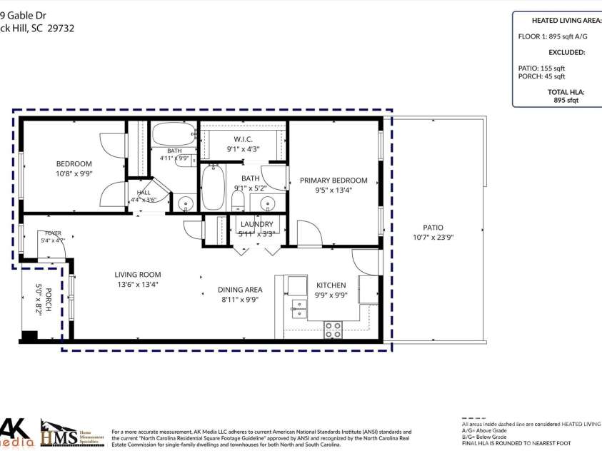 609 Gable Drive, Rock Hill, SC 29732.  MLS# CAR4414695, YatesRealty ID 45428. 
