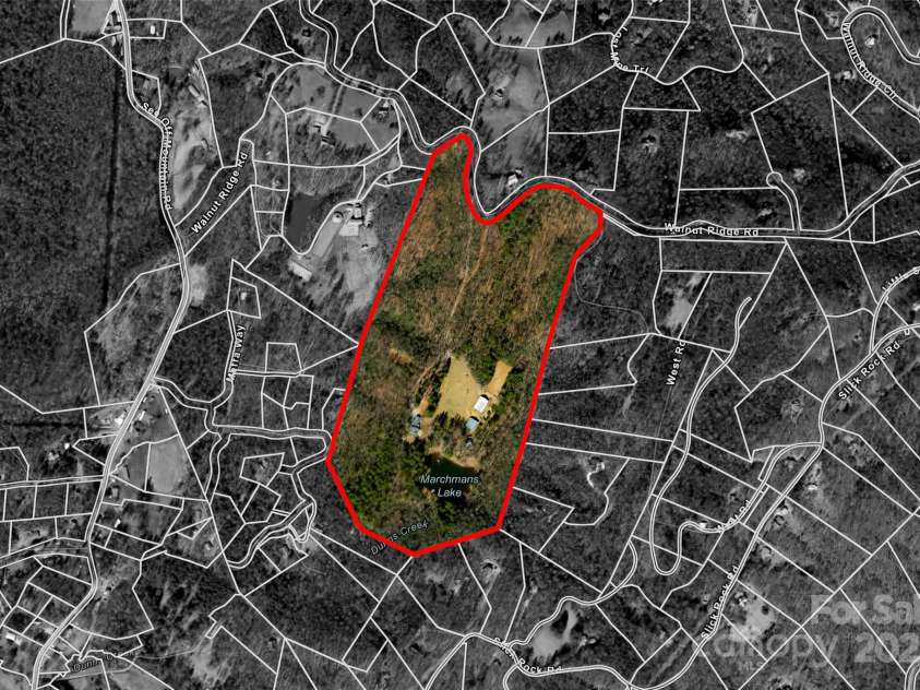 674 Walnut Ridge Road, Brevard, NC 28712.  MLS# CAR4235374, YatesRealty ID 4544. GIS Aerial of Property