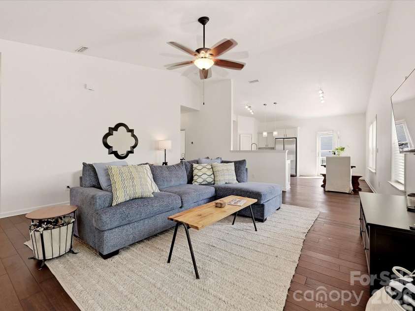 216 Austin Field Court, Mount Holly, NC 28120.  MLS# CAR4414639, YatesRealty ID 45488. Volume ceilings and a bright, open plan