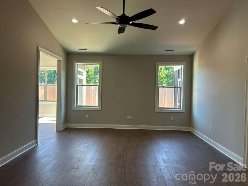 831-A Wynnshire Drive, Hickory, NC 28601.  MLS# CAR4413964, YatesRealty ID 45497. View from entry to living space and entry to kitchen on left.