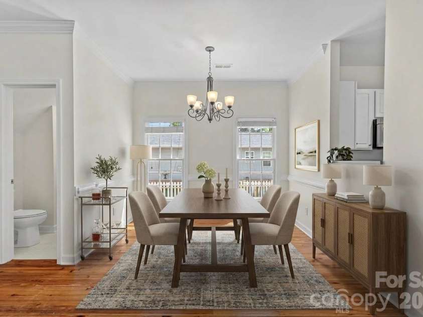 14015 Garden District Row, Huntersville, NC 28078.  MLS# CAR4414274, YatesRealty ID 45501. Dining area virtually staged