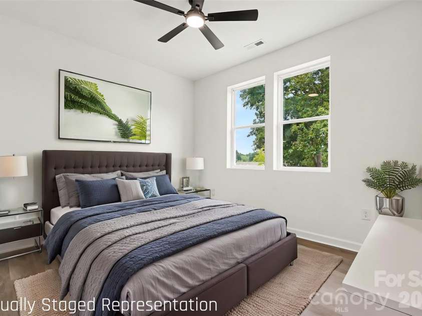 2416 Waxhaw Indian Trail Road, Indian Trail, NC 28079.  MLS# CAR4409507, YatesRealty ID 45502. Bedroom 3 *Virtually Staged*