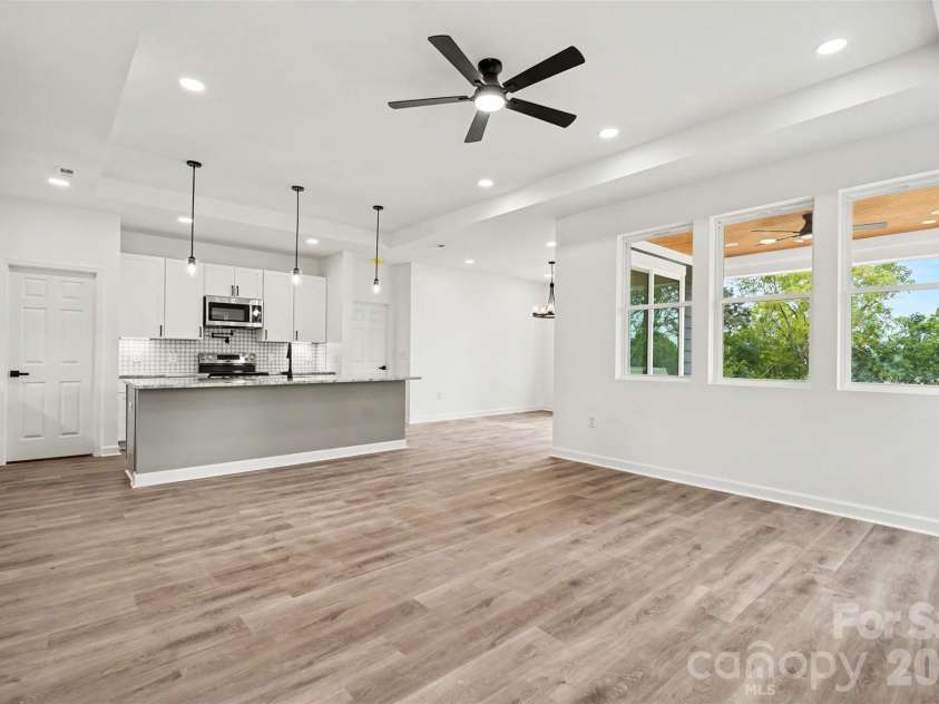 2416 Waxhaw Indian Trail Road, Indian Trail, NC 28079.  MLS# CAR4409507, YatesRealty ID 45502. Open living, dining and kitchen
