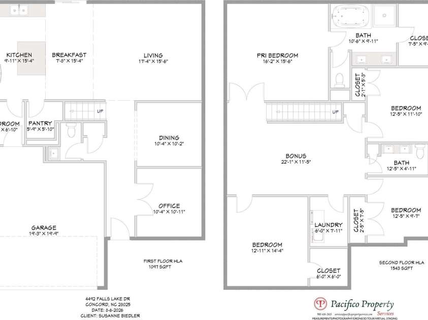 4492 Falls Lake Drive, Concord, NC 28025.  MLS# CAR4413181, YatesRealty ID 45507. Floor Plan
