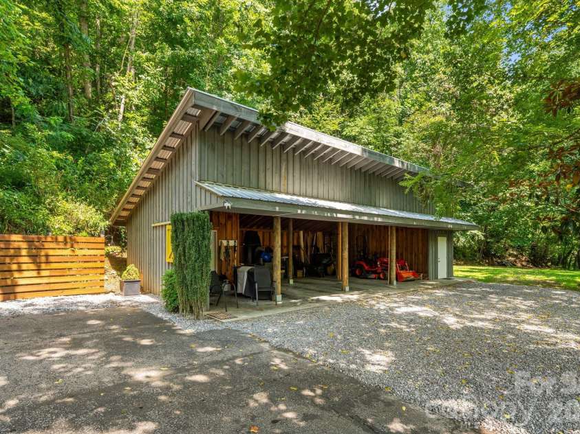 2752 Gerton Highway, Gerton, NC 28735.  MLS# CAR4409357, YatesRealty ID 45515. Detached outbuilding provides valuable additional utility and storage space
